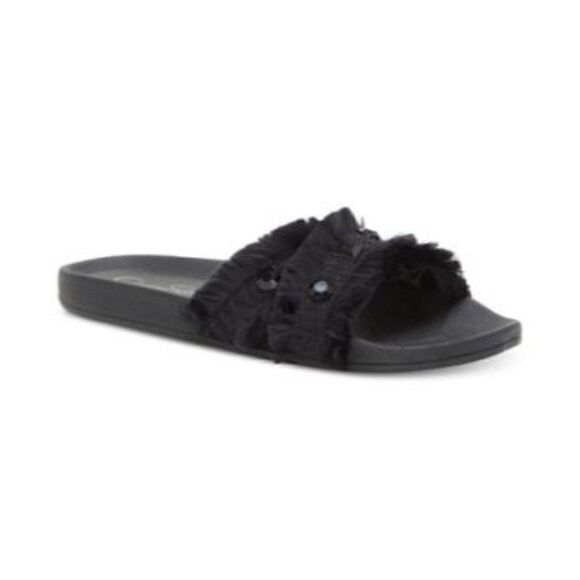 Jessica Simpson Women's Playah Sandals Black Cotton Weave 6M US - Picture 1 of 7